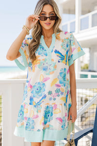 When It All Comes Together Mint Large Floral Dress