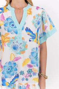 When It All Comes Together Mint Large Floral Dress