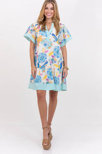 When It All Comes Together Mint Large Floral Dress