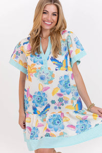 When It All Comes Together Mint Large Floral Dress