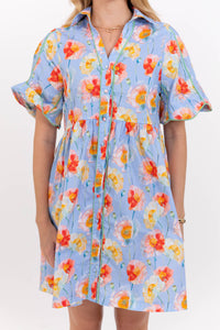 Every Reason To Smile Light Blue Floral Dress