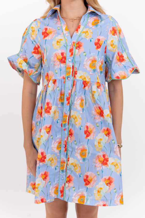 Every Reason To Smile Light Blue Floral Dress