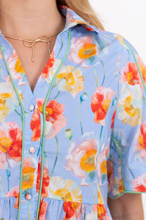 Every Reason To Smile Light Blue Floral Dress