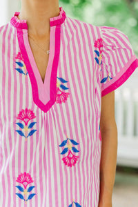 It’s A Moment Pink Embroidered Blouse