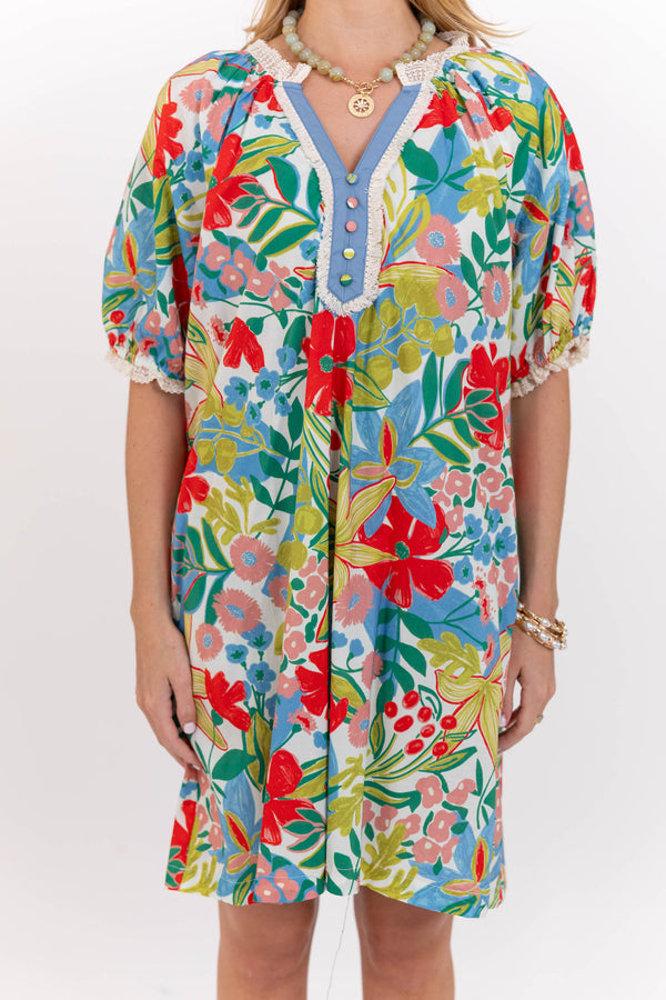 In The Sweetest Way Cream Floral Dress
