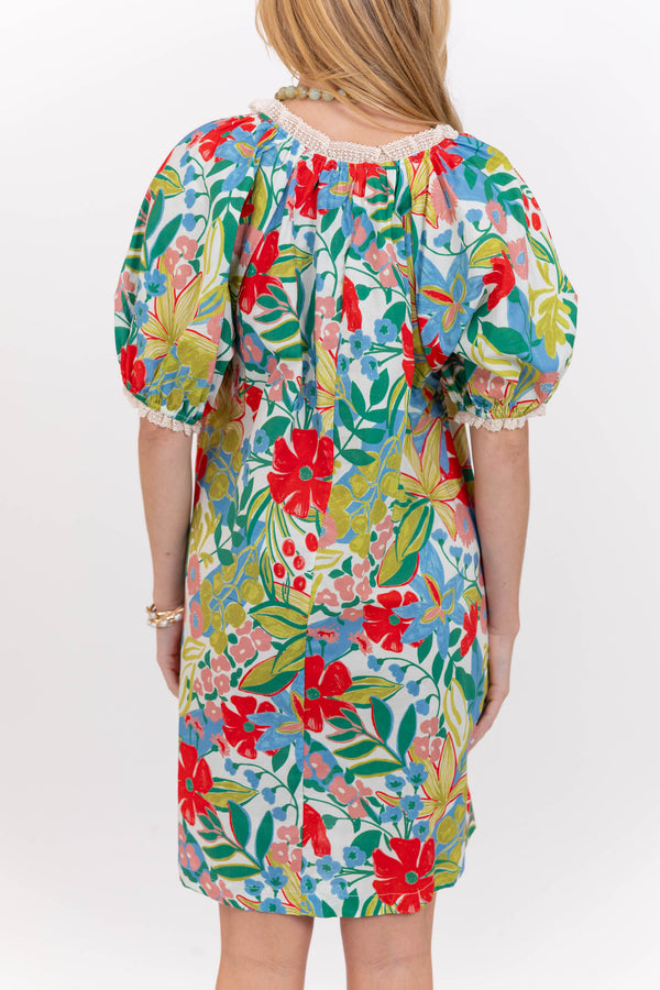 In The Sweetest Way Cream Floral Dress