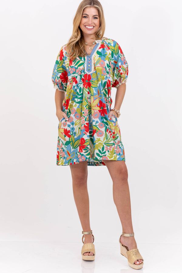 In The Sweetest Way Cream Floral Dress