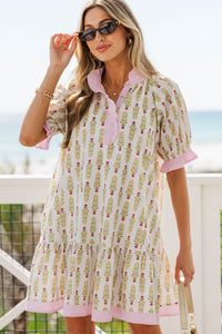 Nothing But Good Days Pink Striped Dress