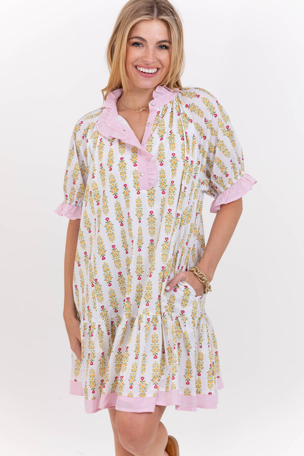 Nothing But Good Days Pink Striped Dress