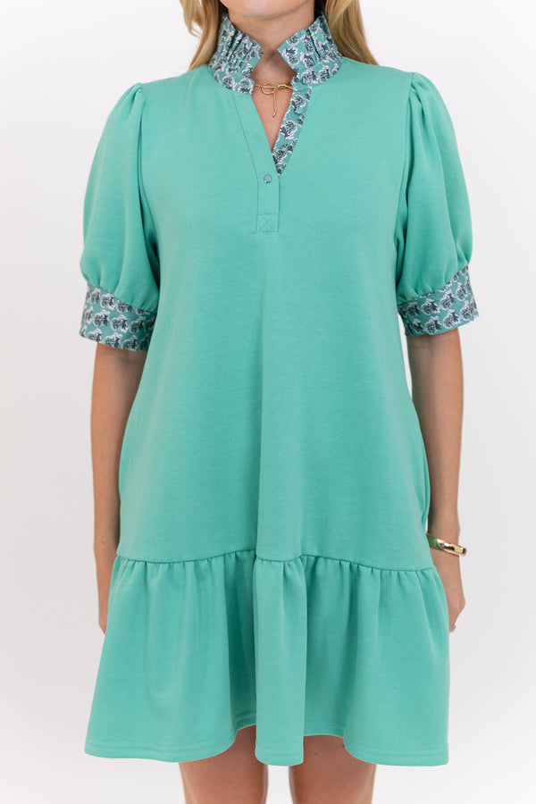 Let The Day Unfold Mint Abstract Dress