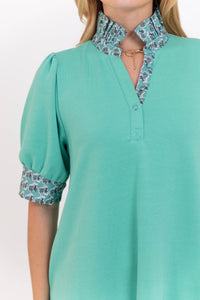 Let The Day Unfold Mint Abstract Dress