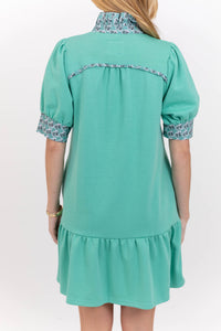 Let The Day Unfold Mint Abstract Dress