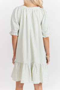 Made For Loving This Sage Striped Dress