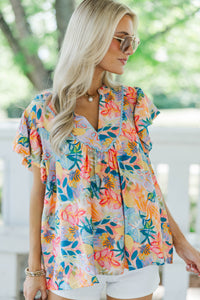 Main Pick Blue Floral Blouse