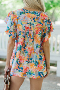 Main Pick Blue Floral Blouse
