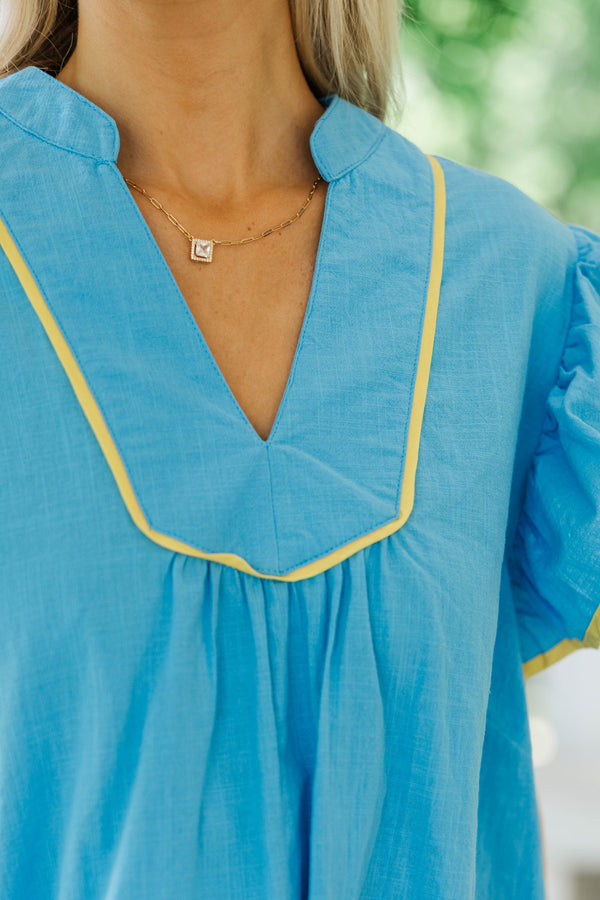 All Yours Now Blue Blouse