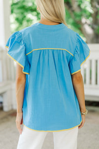 All Yours Now Blue Blouse