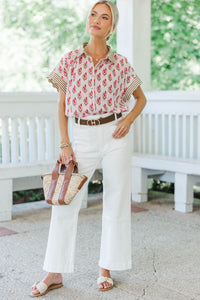 All Set Pink Medallion Blouse