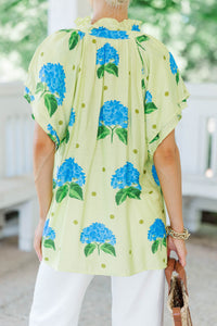 That Did It Yellow Floral Blouse