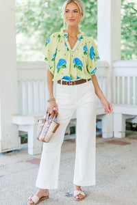 That Did It Yellow Floral Blouse