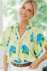 That Did It Yellow Floral Blouse