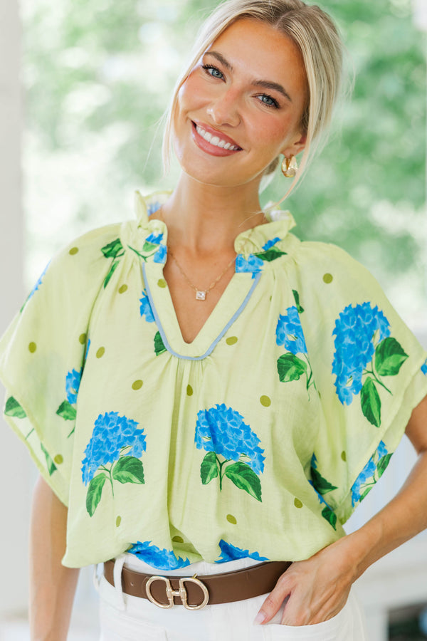 That Did It Yellow Floral Blouse