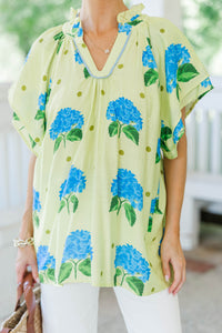 That Did It Yellow Floral Blouse