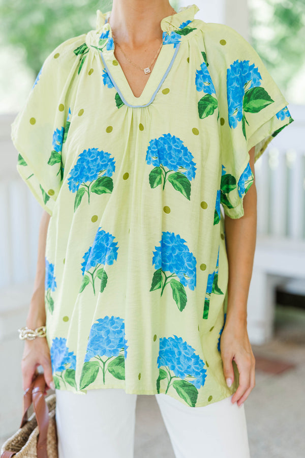 That Did It Yellow Floral Blouse