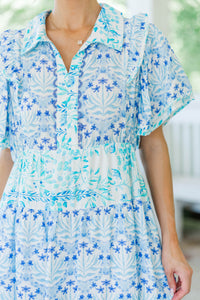 This Changes Everything Blue Floral Dress