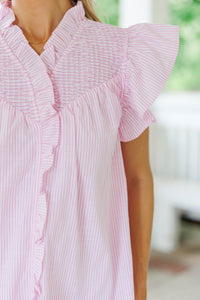 Where You Feel Best Pink Striped Dress