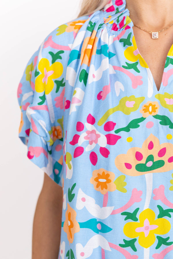 Where The Good Things Are Blue Floral Dress