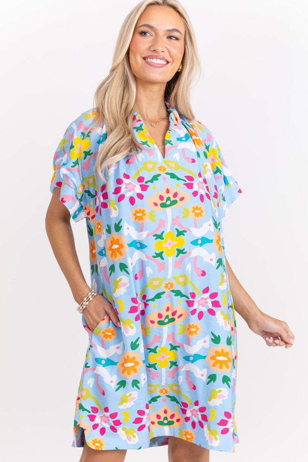 Where The Good Things Are Blue Floral Dress