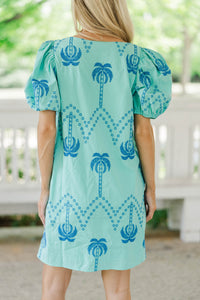 Delicate And Dear Mint Printed Dress