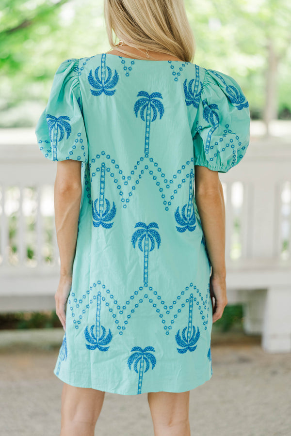 Delicate And Dear Mint Printed Dress