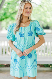 Delicate And Dear Mint Printed Dress
