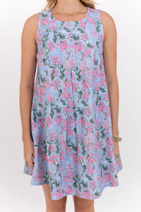 Made To Be Adored Light Blue Brocade Dress