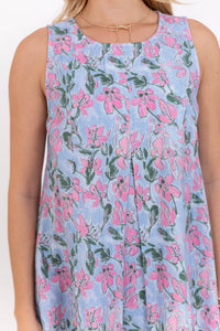 Made To Be Adored Light Blue Brocade Dress