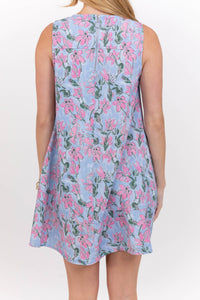 Made To Be Adored Light Blue Brocade Dress