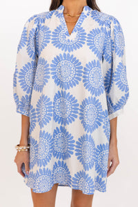 All Things Sweet Blue Printed Dress