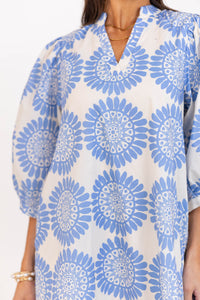 All Things Sweet Blue Printed Dress