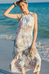 Purely Pretty White Floral Midi Dress
