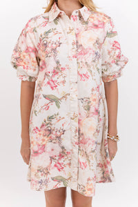 Lovely To The Last Detail Cream Floral Dress