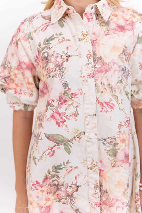 Lovely To The Last Detail Cream Floral Dress
