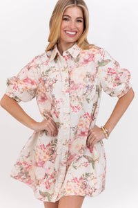Lovely To The Last Detail Cream Floral Dress
