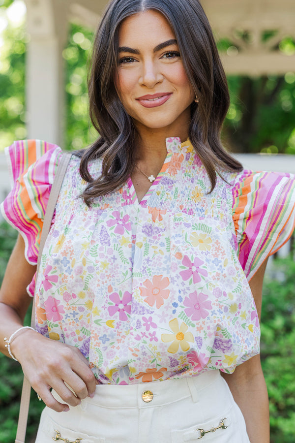 Everything Comes Together Yellow Floral Blouse
