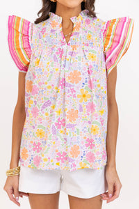 Everything Comes Together Yellow Floral Blouse