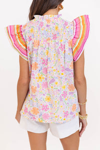 Everything Comes Together Yellow Floral Blouse