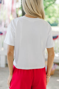 All American Girl White States Patchwork Tee