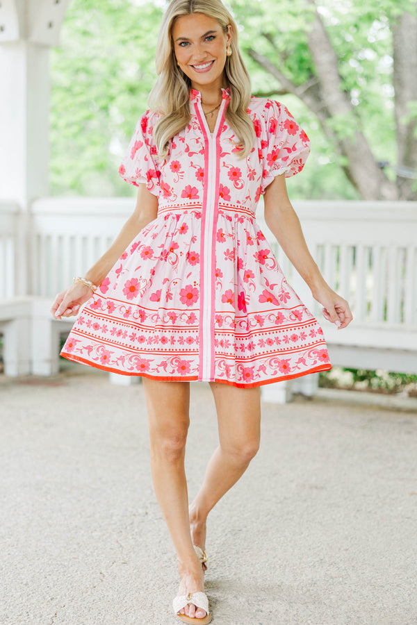 Step By Step Pink Chintz Dress