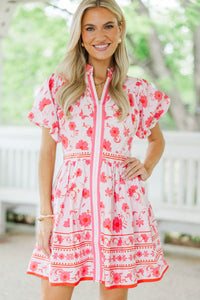 Step By Step Pink Chintz Dress